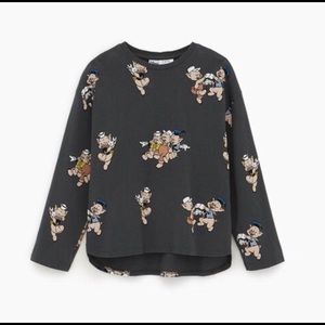 Zara Disney 3 Little Pigs Shirt Kids Size 13-14